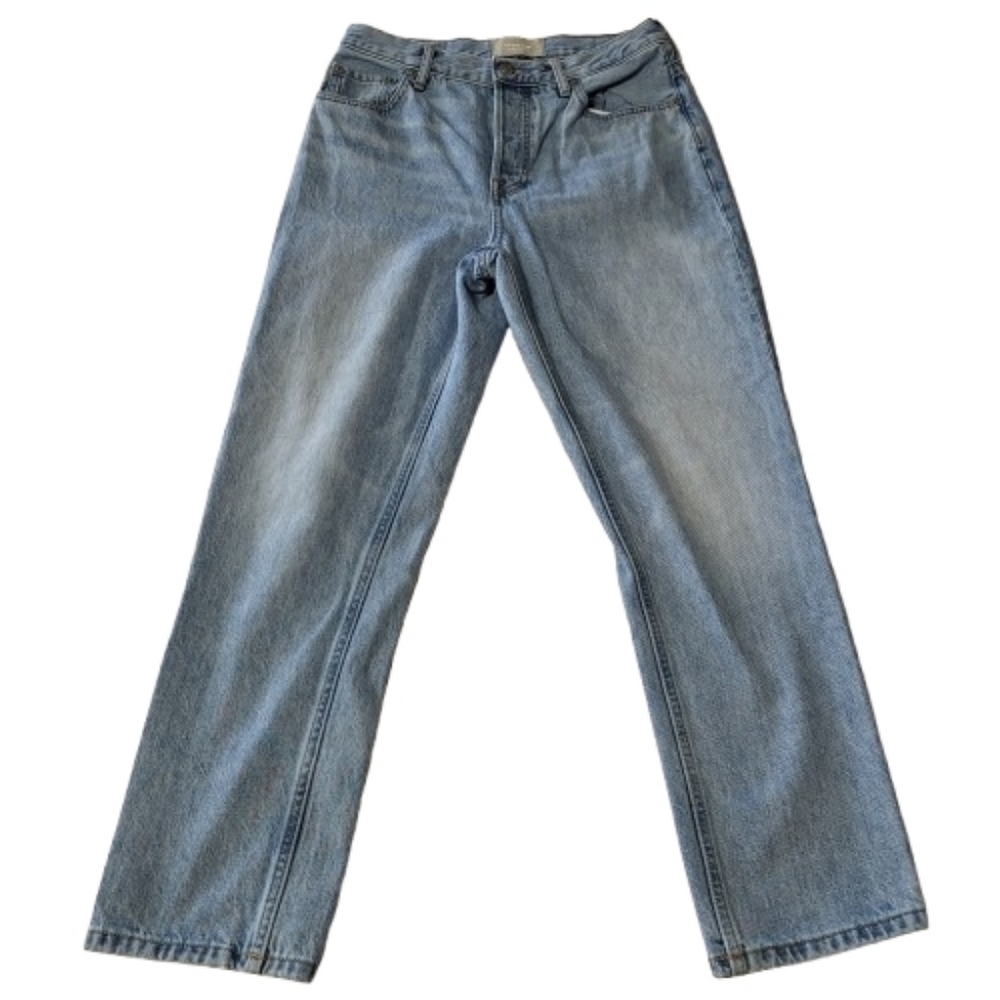 Everlane The 90s Cheeky Jean Button Fly Light Wash Organic Cotton Womens 27 Crop